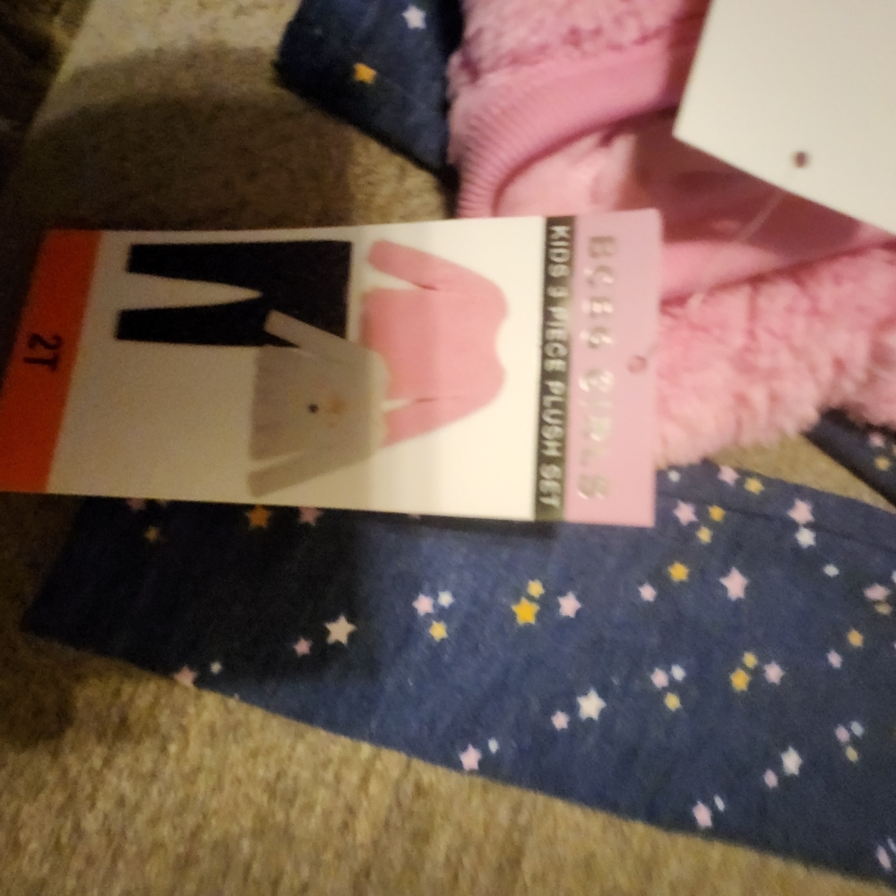 BCBGirls 3 Pc Navy Star Print & Pink Outfit - Picture 2 of 7